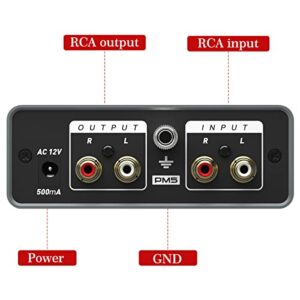 Professional Mini Preamp for Turntable/Vinyl Record Player. Stereo Phonograph preamplifier Designed with RCA Input/Out Put
