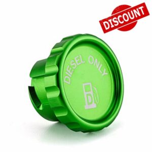 Wsays Green Magnetic Green diesel fuel cap 6061 Aluminum Compatible with 2019 2020 2021 2022 2023 Dodge Ram 1500 2500 3500