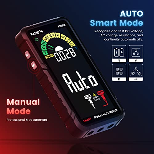 4.7-Inch Full Screen Multi Meter Rechargeable Tester Automotive with 6000 Counts T-RMS