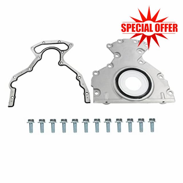RADHLBNIU Rear Main Seal Kit Compatible with Chevy Tahoe Suburban Silverado Express Avalanche Cadillac Escalade GMC Yukon Sierra Savana 4.8L 5.3L 6.0L 6.2L Replaces# 635-518 12633579 12639250