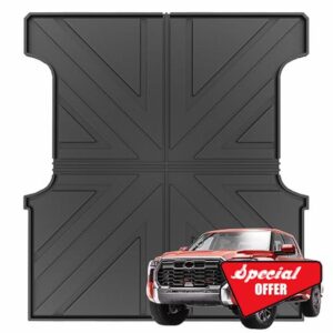 OUSUWO Truck Bed Liner Fit for 2022-2023 Toyota Tundra 5.5ft Bed Mat TPE Trunk Mat for Tundra Accessories Black