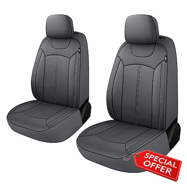 Pariiaotin Premium Leather Car Seat Covers Front Set