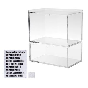 Washer and Dryer Supplies Container with Labels