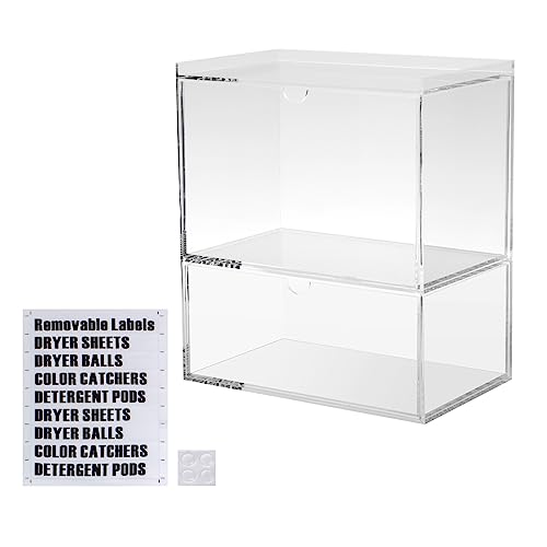Washer and Dryer Supplies Container with Labels