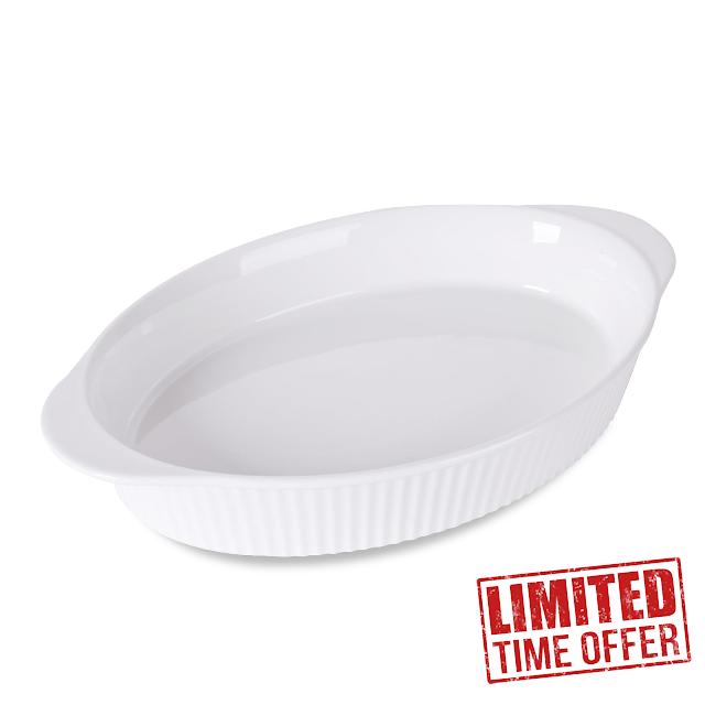 LEETOYI Porcelain 9x13 Large Oval Au Gratin Pans