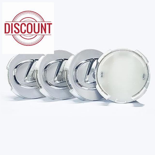 Rvoases 4PCS 62mm Wheel Center Caps Compatible with Iexus Wheel Hub Caps (Silver)