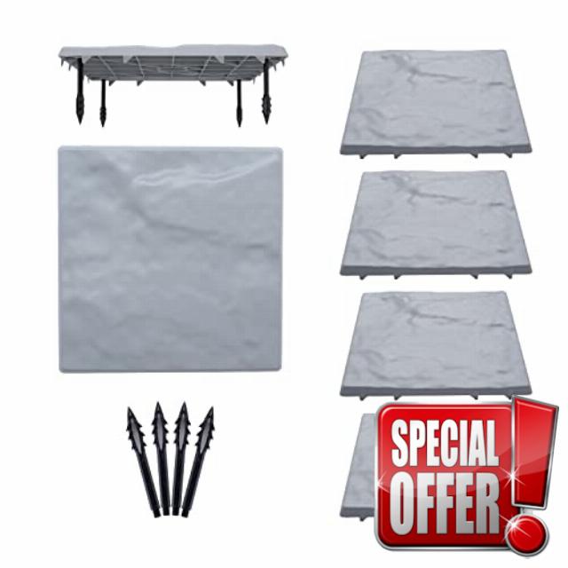 SKYCY 11.7" Garden Stepping Stones Outdoor Walkway Stake Into The Ground