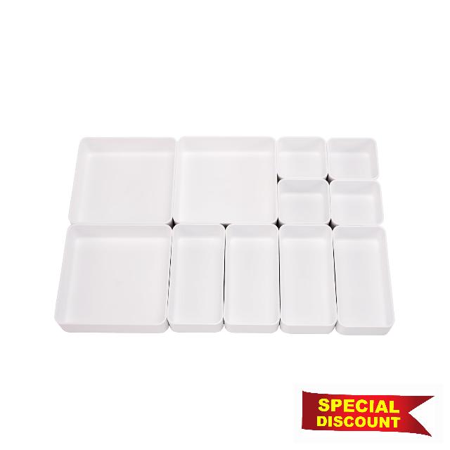 CHANCETSUI 11-Piece Stackable Drawer Organizer Set