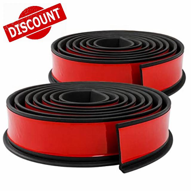 XmuxHai 2.17In(5.5CM)*11.5FT*2PCS Car Wheel Eyebrow Arch Trim Lips Strip Fender Flare Protector Universal Rubber Wheel Eyebrow Protector for Car and Truck Fender Flare Edge Trim 2pcs