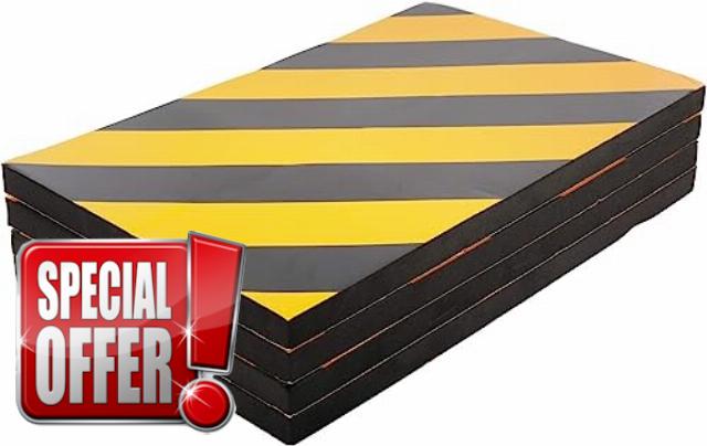 LuckyHigh 4 PCS Garage Wall Protector Garage Car Door Protector EVA Foam 15.7" x 9.8" x 0.8" for Warehouse Parking Assist