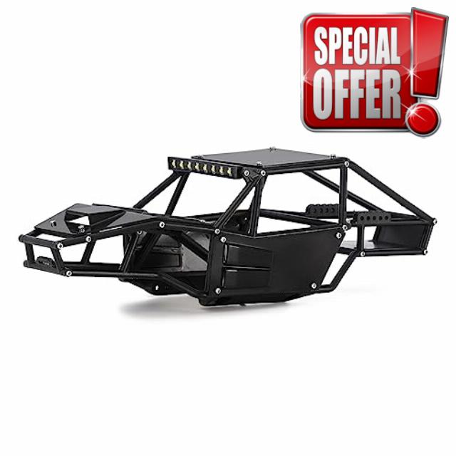 INJORA Rock Tarantula Nylon Buggy Body Shell Chassis Kit for TRX4M Upgrade 1/18 RC Crawler,black