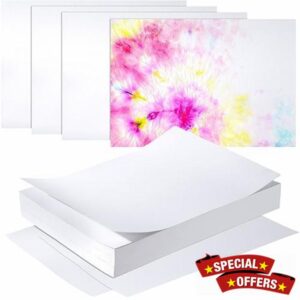 Yeaqee 100 Sheets Watercolor Paper 140 Pound Cotton Watercolor Pad Textured Natural White Cold Press Paper for Artist Child Student Pencil Ink Pastel Acrylic Art Drawing Painting