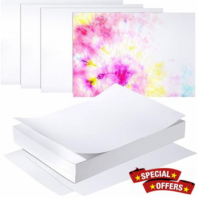 Yeaqee 100 Sheets Watercolor Paper 140 Pound Cotton Watercolor Pad Textured Natural White Cold Press Paper for Artist Child Student Pencil Ink Pastel Acrylic Art Drawing Painting