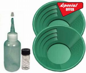 Sluice Monkey (2 Pack 14" Green Gold pan panning kit.