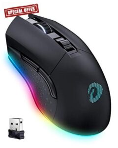 DAREU Wireless Wired Gaming Mouse Dual-Mode Rechargeable 7 Programmable Buttons