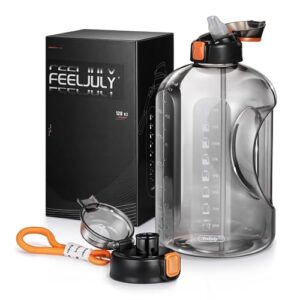 128 oz Large Water Bottles With Times to Drink