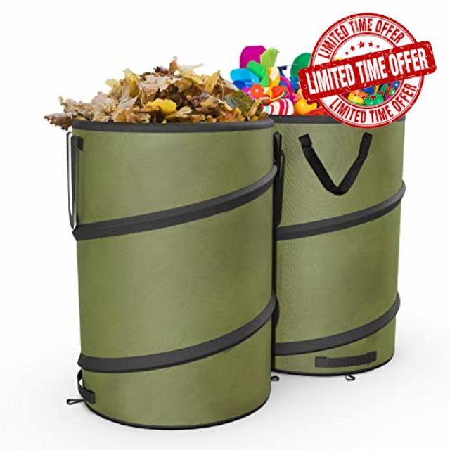 Sprinia Collapsible Container Gardening Trash Can 30 Gallon - 2 Pack