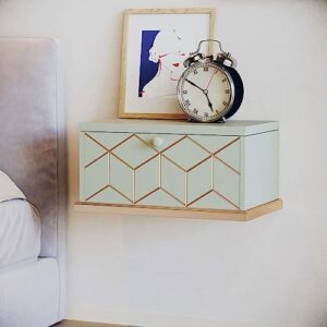 Wall Mounted Nightstand with Removable Door