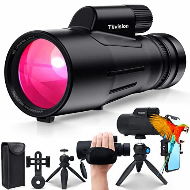 12x56 ED Monocular Telescope for Smartphone - High Powered Monoculars for Adults with Tripod