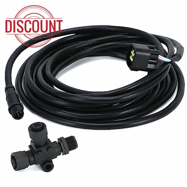 PQY 000-0120-37 Engine Interface Cable with T-Connector Replacement for Yamaha Engine Interface Cable Connects to NMEA 2000 Network for Year of 2006-2023 (4.5m/15ft)