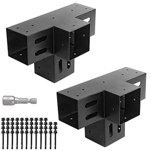 Modular Sizing Pergola/Gazebo Hardware for 4x4 inches Lumber(2PCS)……