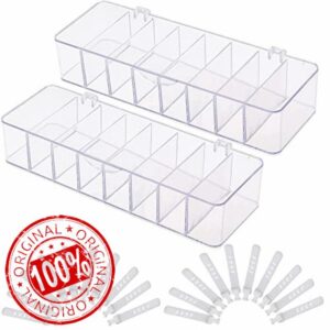 Clear Plastic Cable Organizer Box with 8 Compartments