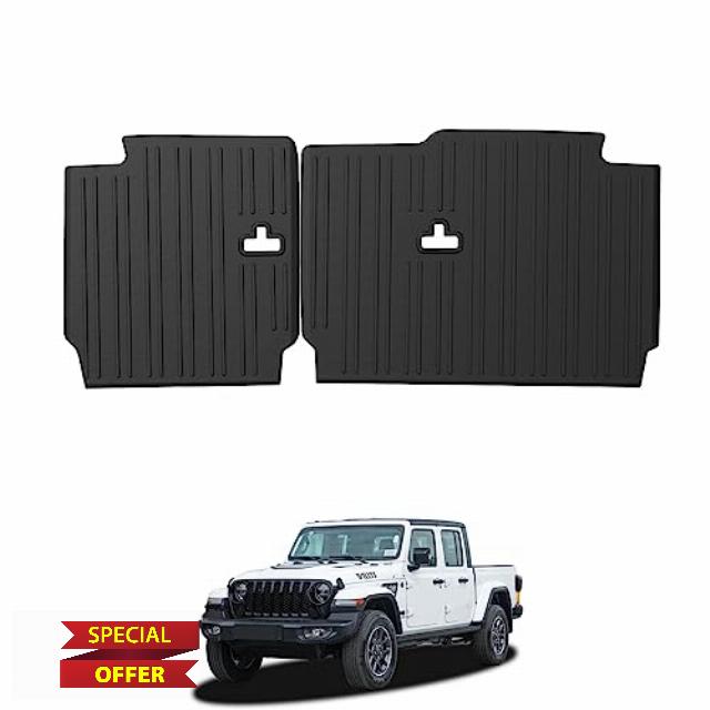 CARESA Rear Seat Back Covers for Jeep Gladiator Accessories 2020 2021 2022 2023 with Velcro Split
