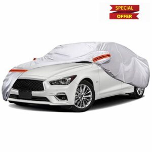 TUCAREST 6 Layers Full Car Cover for Sedan/Wagon/Coupe/Hatchback - Waterproof