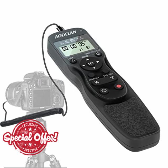 AODELAN Shutter Release Timer Zoom Controller Wired Camera Remote Control for Sony A7