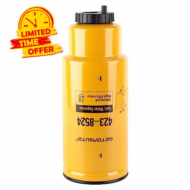 GETOPAUTO 423-8524 fuel water separator for Caterpillar 777G 966M 972M 980M 982M AD45B R1700G R2900G engine