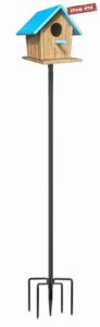 Bird House Pole - 1 Pack 109 Inch Bird House Pole Mount Kit with 5 Prongs for Outdoors Bird House & Bird Feeder(Without Bird House)