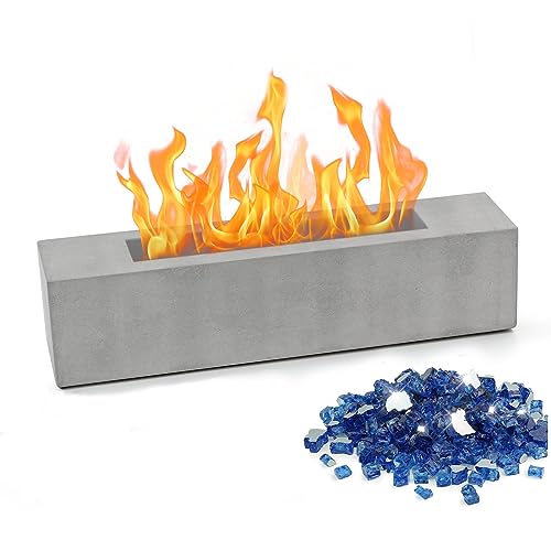 Concrete Table Top Firepit for Indoor & Outdoor