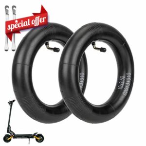 ulip (2-Pack 10x2.5 Replacement Inner Tubes with 90 Degree for Nanrobot D4 Plus D6+ Gotrax Gmax Ultra Mantis 10 Pro SE Kugoo M4&nbsp;Zero 10X VSETT Scooter
