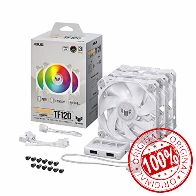 ASUS TUF Gaming TF120 ARGB White Edition (3-Pack) 3-Pin Customizable LEDs Blade