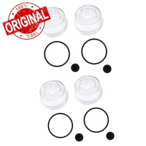 4PCS Oil Bath Dust Caps，12011-1，3-3/4" Oil Cap w/O Ring & Plug For 10K-16000# Quality Rockwell Trailer Axle Bearing