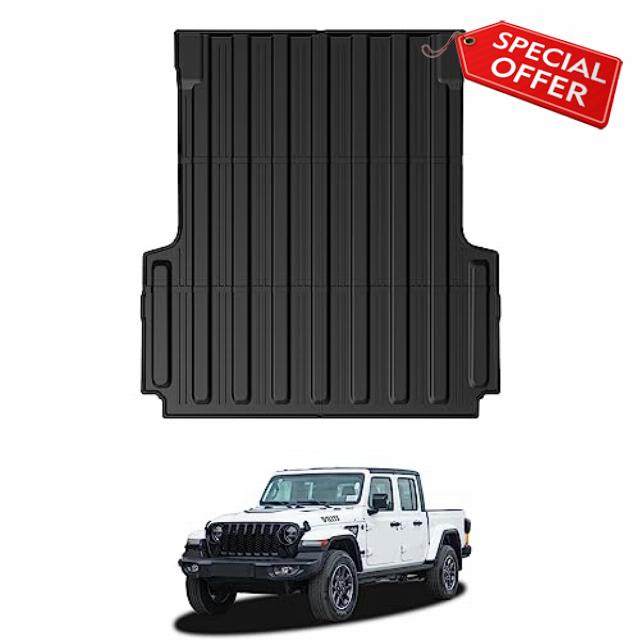 Caresa Truck Bed Mat for Jeep Gladiator 2020 2021 2022 2023 Gladiator Accessories