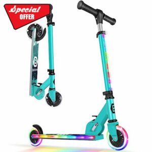 BELEEV V2 Scooters for Kids with Light-Up Wheels & Stem & Deck