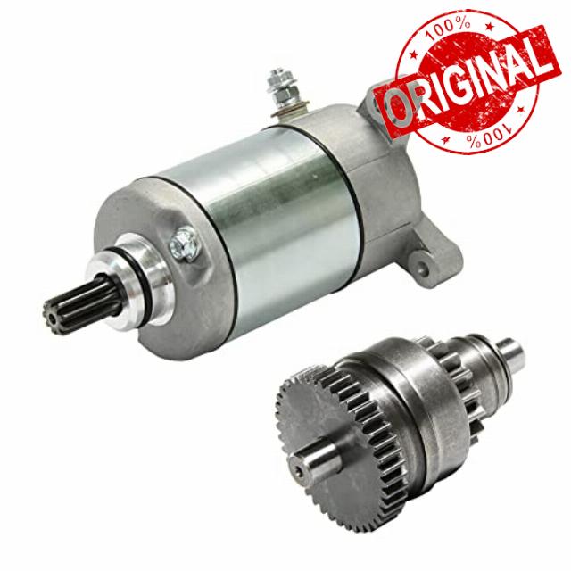 Apeixoto Satarter Motor with Drive Combo Kit Compatible with Polaris ATV UTV 325 330 335 425 500 Starter Motor Replacement for Sportsman Scrambler Magnum Trail Boss Ranger 113528 18645 495713 3084981
