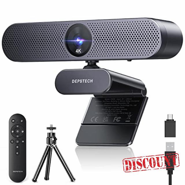 DEPSTECH 4K Webcam with Remote Control
