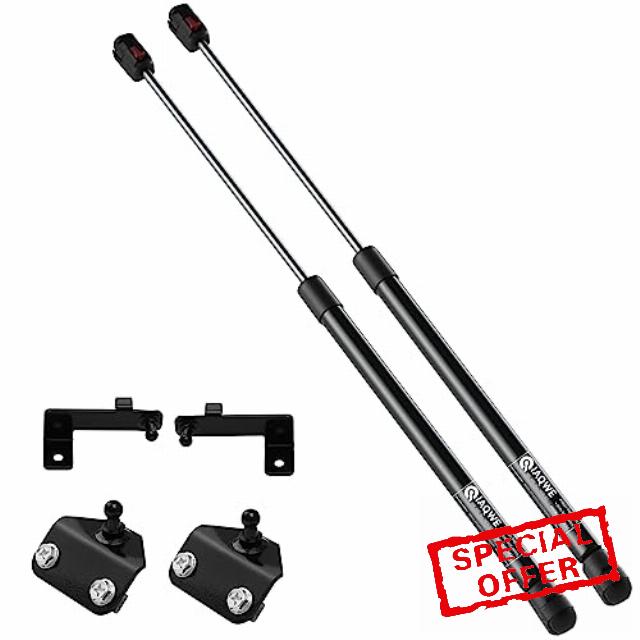 2018-2023 Jeep Wrangler JL & 2020-2023 Jeep Gladiator Car Front Bonnet Hood Engine Cover Gas Struts Lift Supports with Brackets Replacement Parts