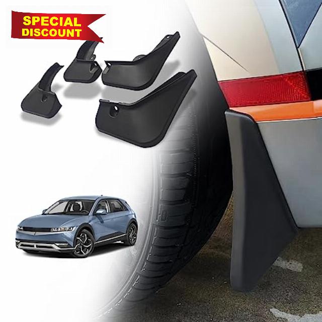BestEvMod for Ioniq5 Mud Flaps Splash Guards (Set of 4) with Hardware Accessories Mudfalps Dirt Protection No Need to Drill Holes Compatible with 2023 2022 2021 Hyundai Ioniq 5 Accessories