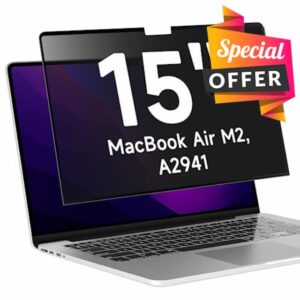 ANTOGOO V Upgrade Privacy Screen Filter Compatible with MacBook Air 15 Inch M2 Chip A2491