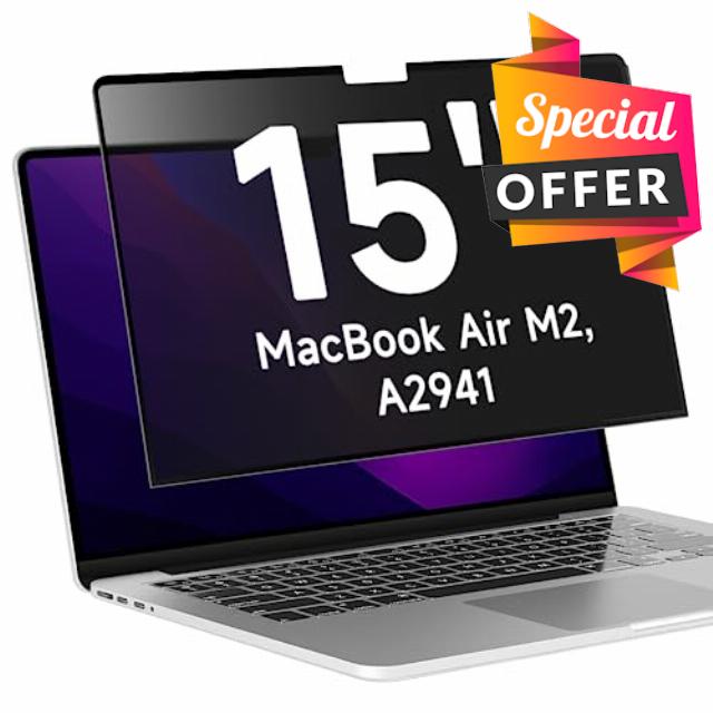 ANTOGOO V Upgrade Privacy Screen Filter Compatible with MacBook Air 15 Inch M2 Chip A2491