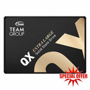 TEAMGROUP QX 4TB 3D NAND QLC 2.5 Inch SATA III Internal Solid State Drive SSD (Read/Write Speed up to 560/500 MB/s) 1000TBW Compatible with Laptop & PC Desktop T253X7004T0C101