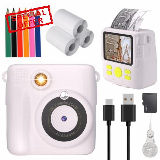 Instant Print Camera for Kids Age 6-12