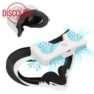 Sonicgrace Cooling Fan Face Cover for Quest 2 Accessories