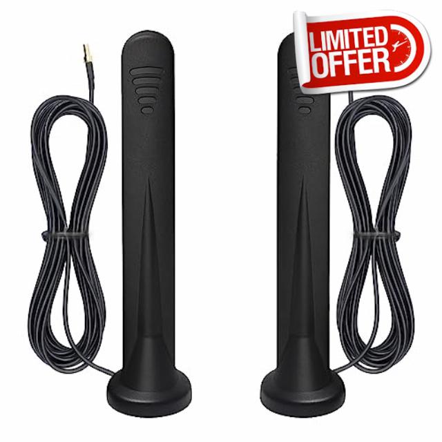15dBi External 5G 4G LTE 3G GPRS GSM 600-6000Mhz TS9 Male Waterproof Magnetic Base Outdoor High Gain Antenna Compatible with Netgear AT&T Nighthawk M6 MR6110 MR6500 M5 Hotspots Router
