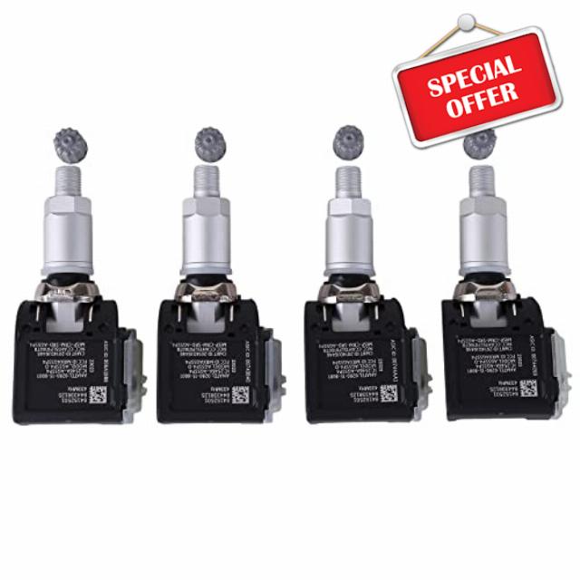 84338125 Tire Pressure Sensor 85110397 GM TPMS Sensor 84152501 Replacement for Buick Chevy Silverado GM Sierra Trailer TPMS Tire Pressure Sensor 433MHz Tire Pressure Monitoring Sensor 4-Pack