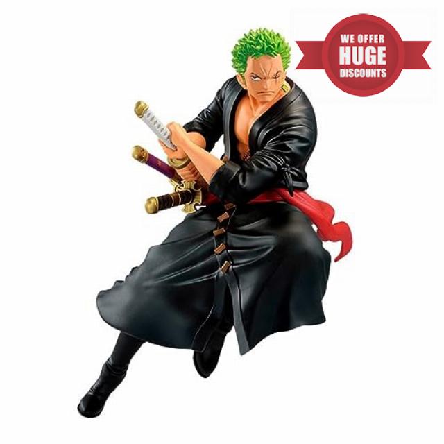 Banpresto Figure Statue One Piece Roronoa Zoro - Battle Record Collection - Height 17cm - Multicolor