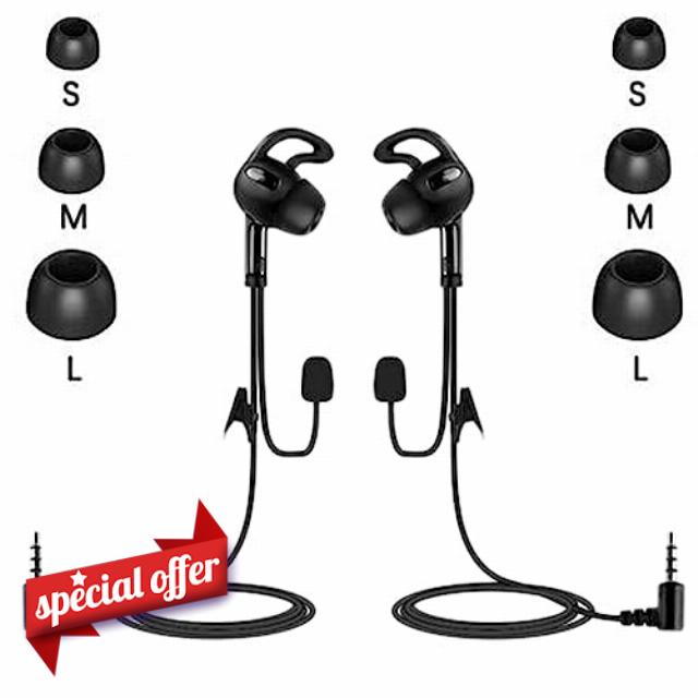 GaiRen 2 Pack Left & Right Ear Referee Earphone